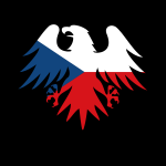 Czech flag heraldic eagle