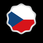 Czech flag sticker symbol