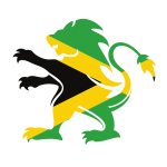 Jamaican flag heraldic lion