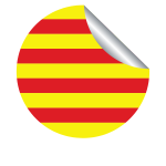 Catalan flag peeling sticker