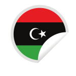 Libyan flag peeling sticker-1624886194
