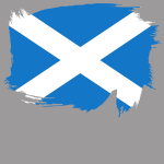 Painted flag of Scotland