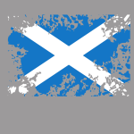 Scottish flag ink splash