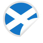 Scottish flag peeling sticker