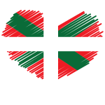 Basque flag patriotic heart