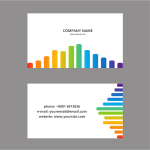 Business card design with chart columns