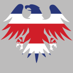 Costa Rica flag heraldic eagle