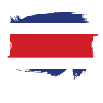 Painted flag of Costa Rica