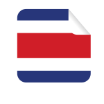 Costa Rica flag square-shaped sticker