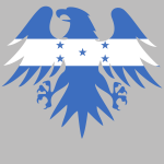 Honduras flag heraldic eagle emblem