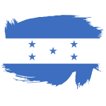Painted flag of Honduras