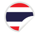Thailand flag in a peeling sticker