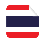 Thailand flag in a square-shaped sticker