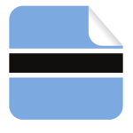 Botswana flag square-shaped sticker