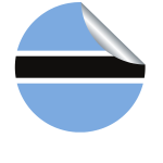 Botswana flag sticker clip art
