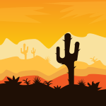 Desert landscape nature clip art