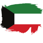 Painted flag of Kuwait