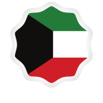 Kuwait flag sticker emblem