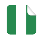 Nigeria flag square-shaped sticker