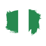 Painted flag of Nigeria
