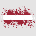 Latvian flag ink splash