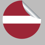 Latvian flag peeling sticker clip art