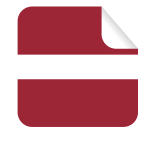 Latvian flag square-shaped sticker