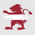 Latvia heraldic lion flag
