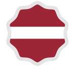 Latvian flag sticker label