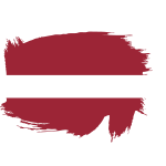Painted flag of Latvia