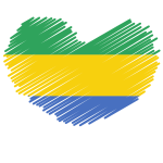 Gabon patriotic flag symbol
