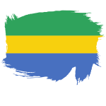 Painted flag of Gabon