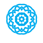 Tribal decorative shape blue color