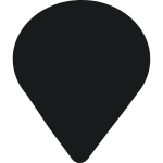 Pin icon shape black color