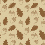 Acorn seamless pattern vector background