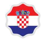 Croatian flag label