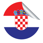 Croatian flag peeling sticker