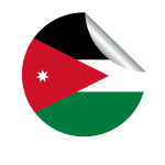 Jordan flag peeling sticker