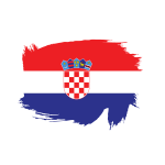 Painted flag of Croatia