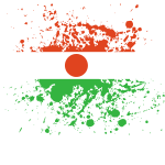 Niger flag ink splatter