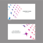 Business card template with color pattern