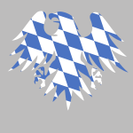 Bavarian flag heraldic eagle