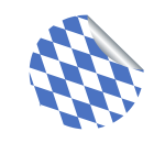 Bavarian flag peeling sticker