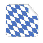 Bavarian flag square-shaped sticker