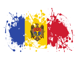 Moldova flag ink splash