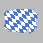 Painted flag of Bavaria