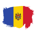 Painted flag of Moldova