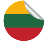 Lithuanian flag peeling sticker