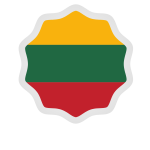 Lithuanian flag symbol sticker
