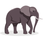 Elephant animal cartoon clip art